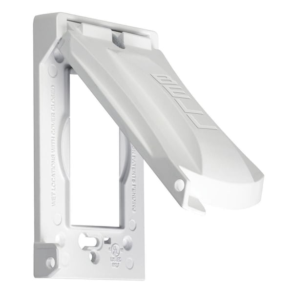 Bell Outdoor Box Cover, Outlet Box Type, 1 Gang, Aluminum, Flip and Snap Cover Type MX1050W - main